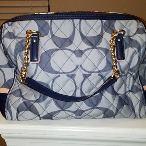 Coach Signature Handbag - Picture 2 of 3